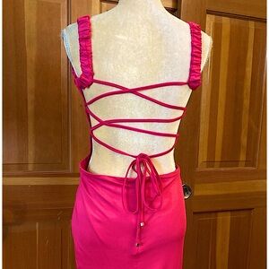 NWT, Lavishly Paris Women’s Hot Pink Satin Dress